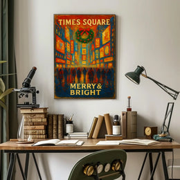 Times Square Merry Bright Poster
