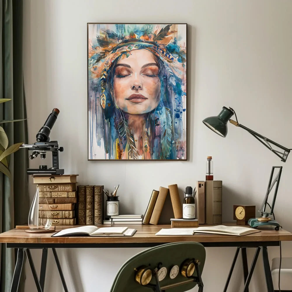 Modern Cityscape Skyscrapers Art Poster