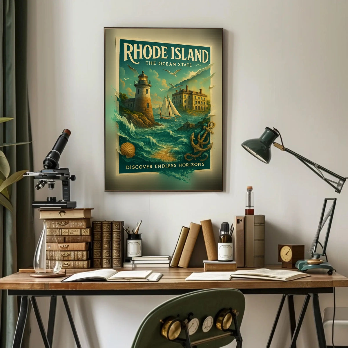 Rhode Island The Ocean State Poster