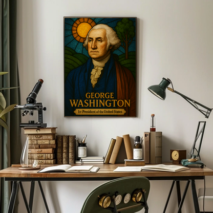 George Washington First President Portrait Travel Poster