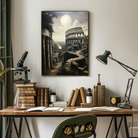 Moonlit Ruins Of Rome Poster