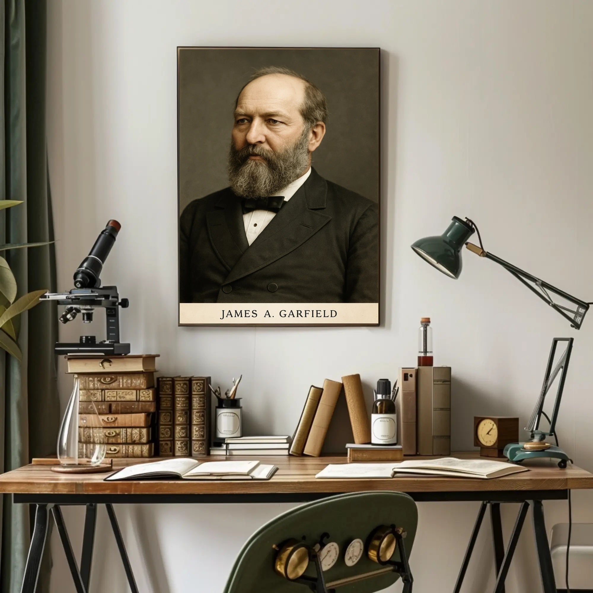 James A. Garfield Presidential Historical Poster