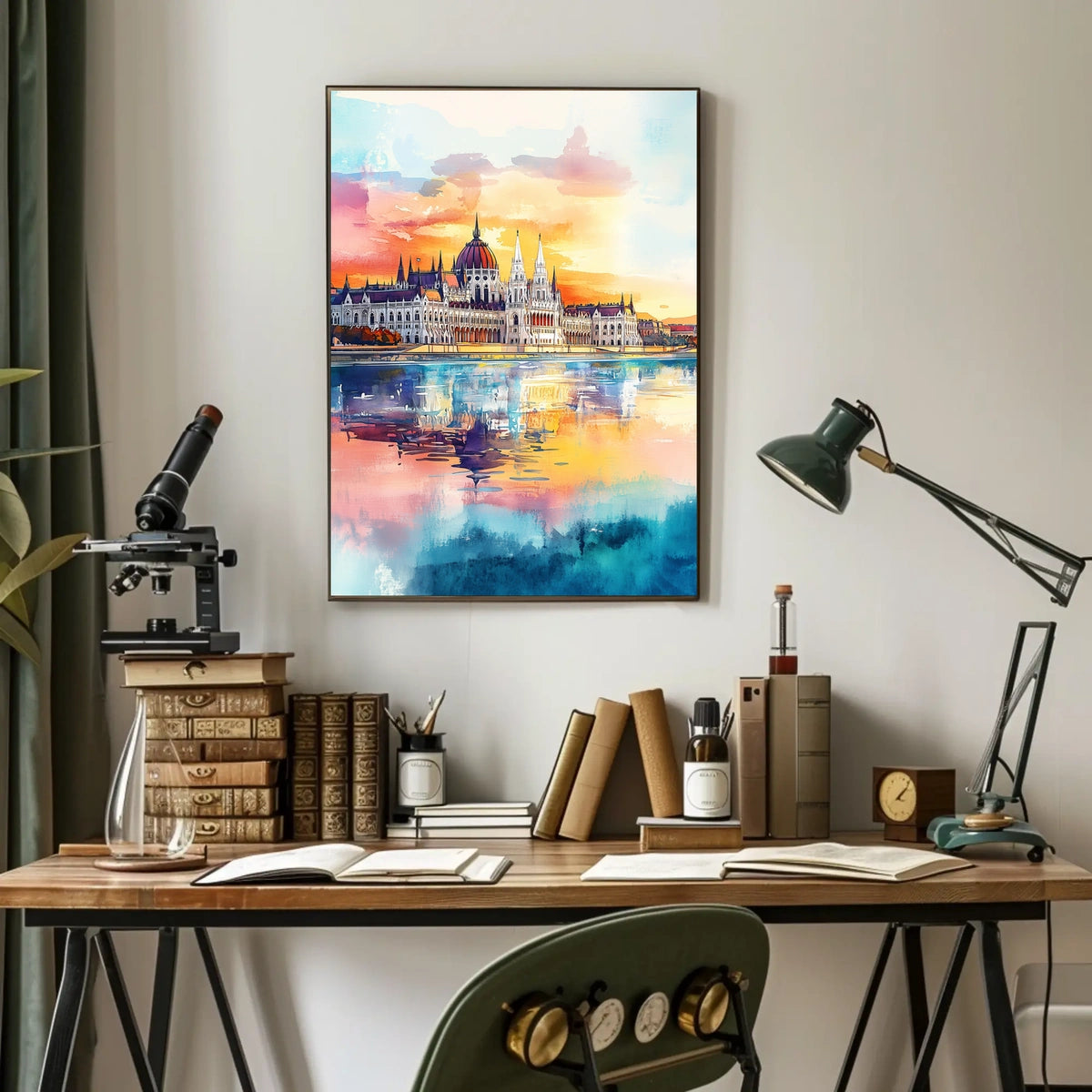 Hungary Budapest Parliament Building River View Poster