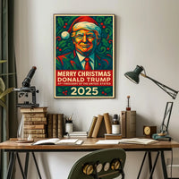 Merry Christmas Santa Hat Pop Culture Poster