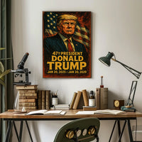 Trump Resolute Dawn Cinematic Patriot Poster