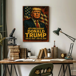 Trump Resolute Dawn Cinematic Patriot Poster