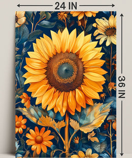 Sunflower Splendor: Bold and Lively Artistic Poster