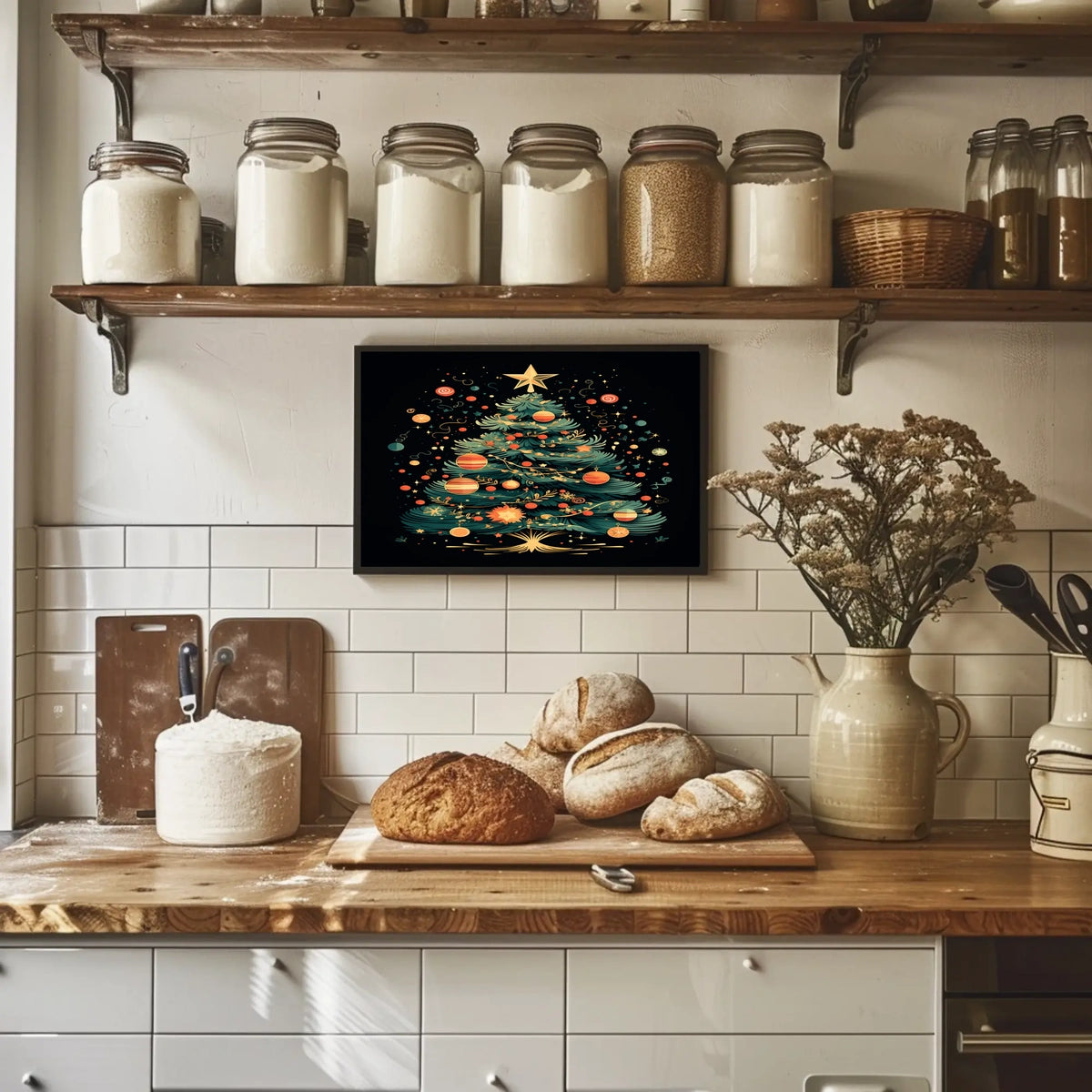 Festive Christmas Tree Poster