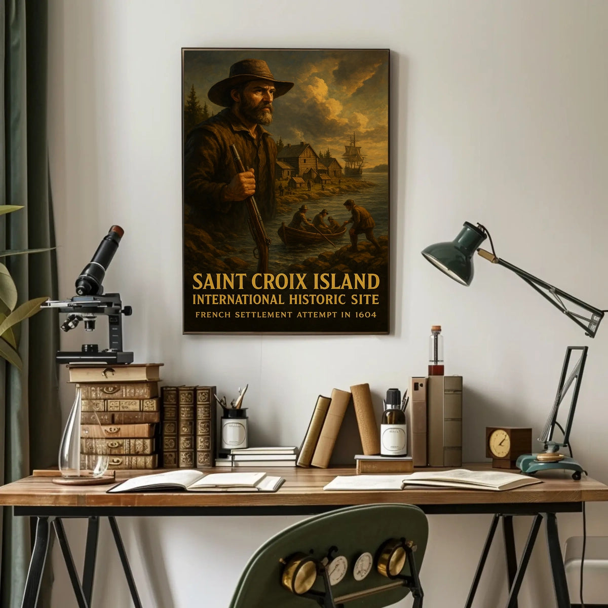 Saint Croix Island French Settlement Poster
