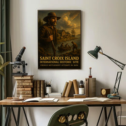 Saint Croix Island French Settlement Poster