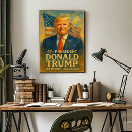 Trump Visionary Expressionism Patriotic Poster