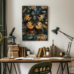 Butterfly Elegance: Ornate Art Nouveau Animal Poster