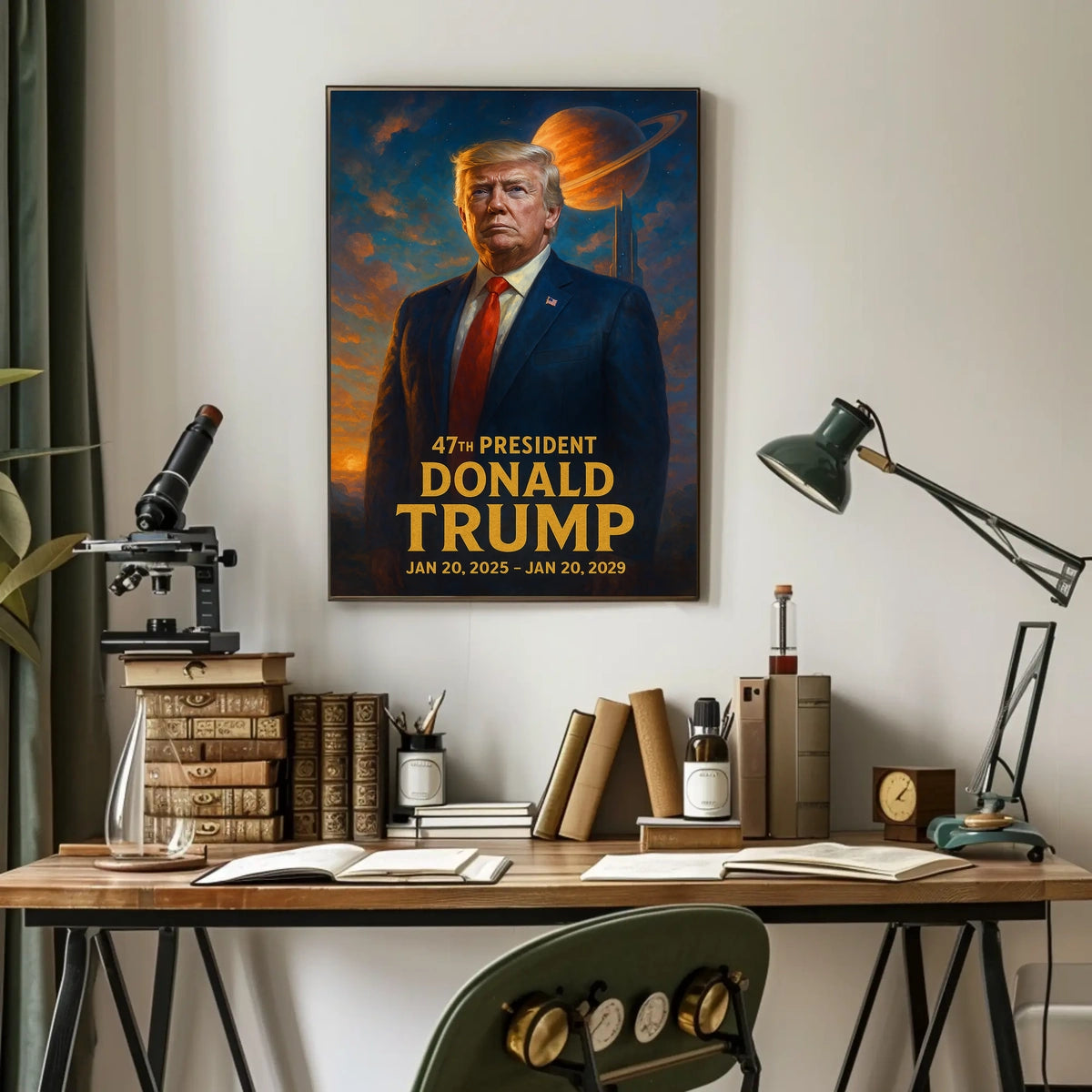 Trump Cosmic Visionary Collector Futurism Poster