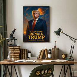 Trump Cosmic Visionary Collector Futurism Poster