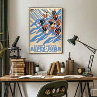 Winter Sports In Alpes Jura Poster