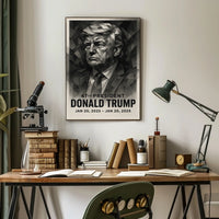 Stylized Geometric American Political Leadership Poster