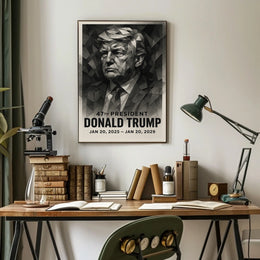 Stylized Geometric American Political Leadership Poster