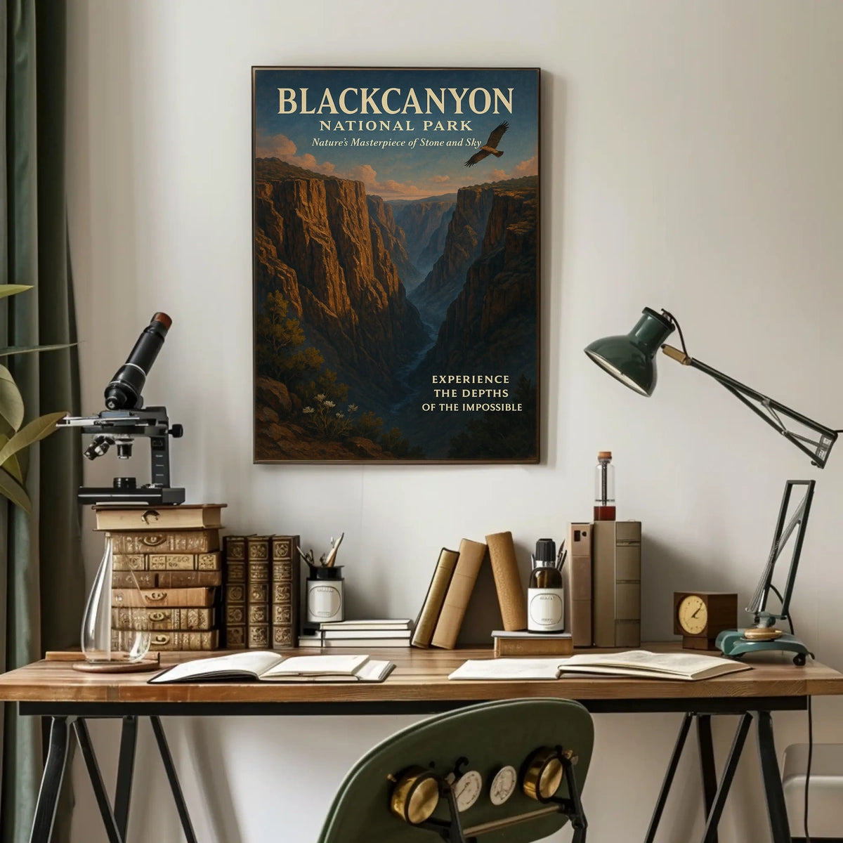 Black Canyon Adventure Vintage National Park Poster