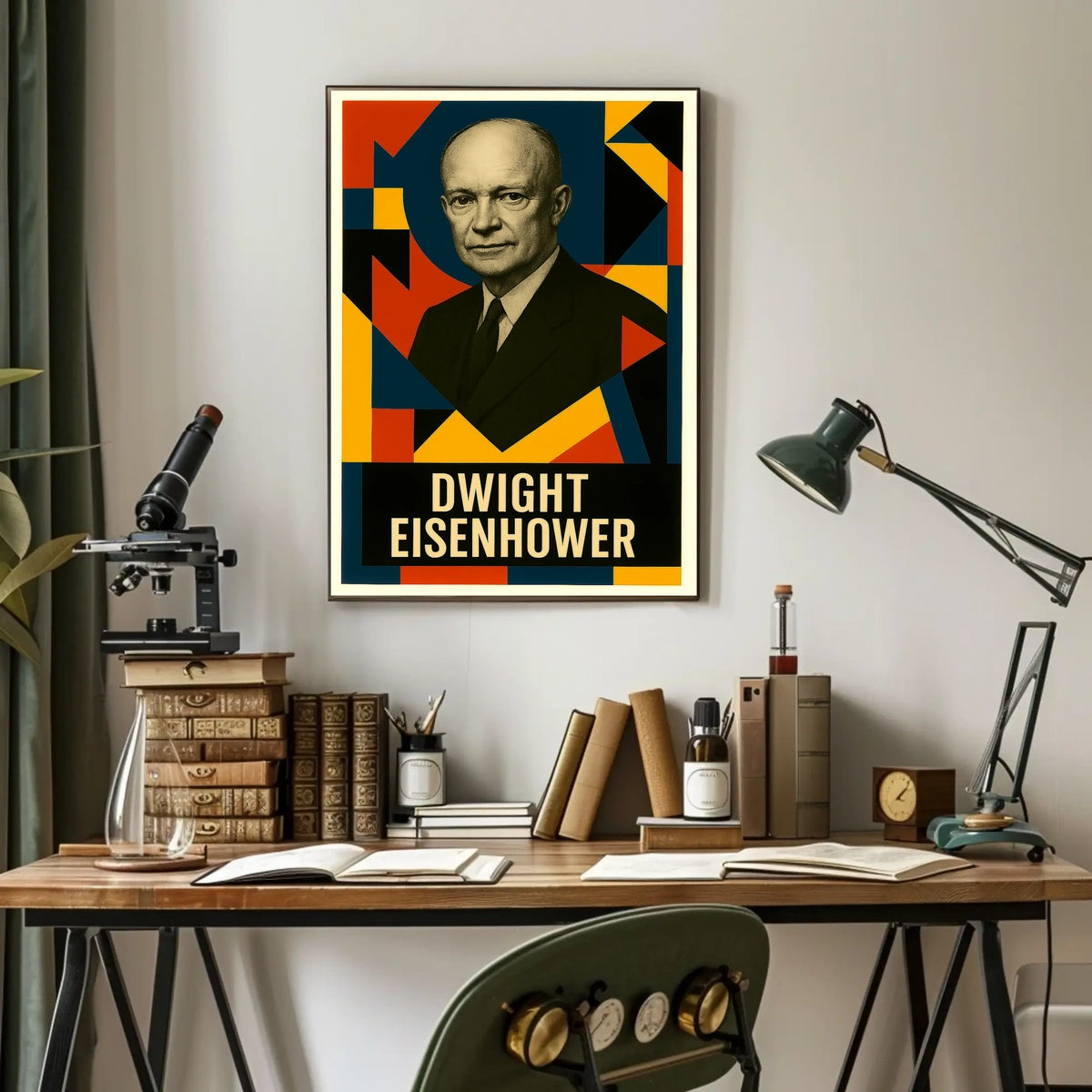 Dwight D. Eisenhower 34th President of the United States Abstract Pop Poster