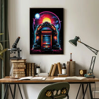 Retro Futuristic Jukebox Poster