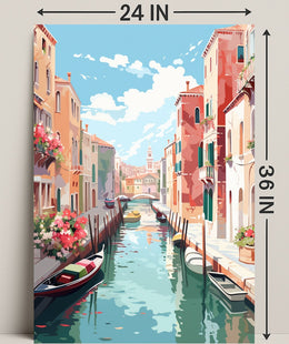 Venetian Canal Scene Poster
