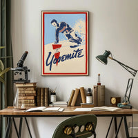 Yosemite Ski School Vintage-Style Sports Poster PosterGoat