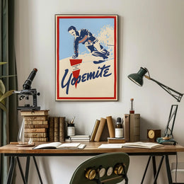 Yosemite Ski School Vintage-Style Sports Poster PosterGoat