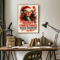 George Washington Jolly 47th President Christmas Poster