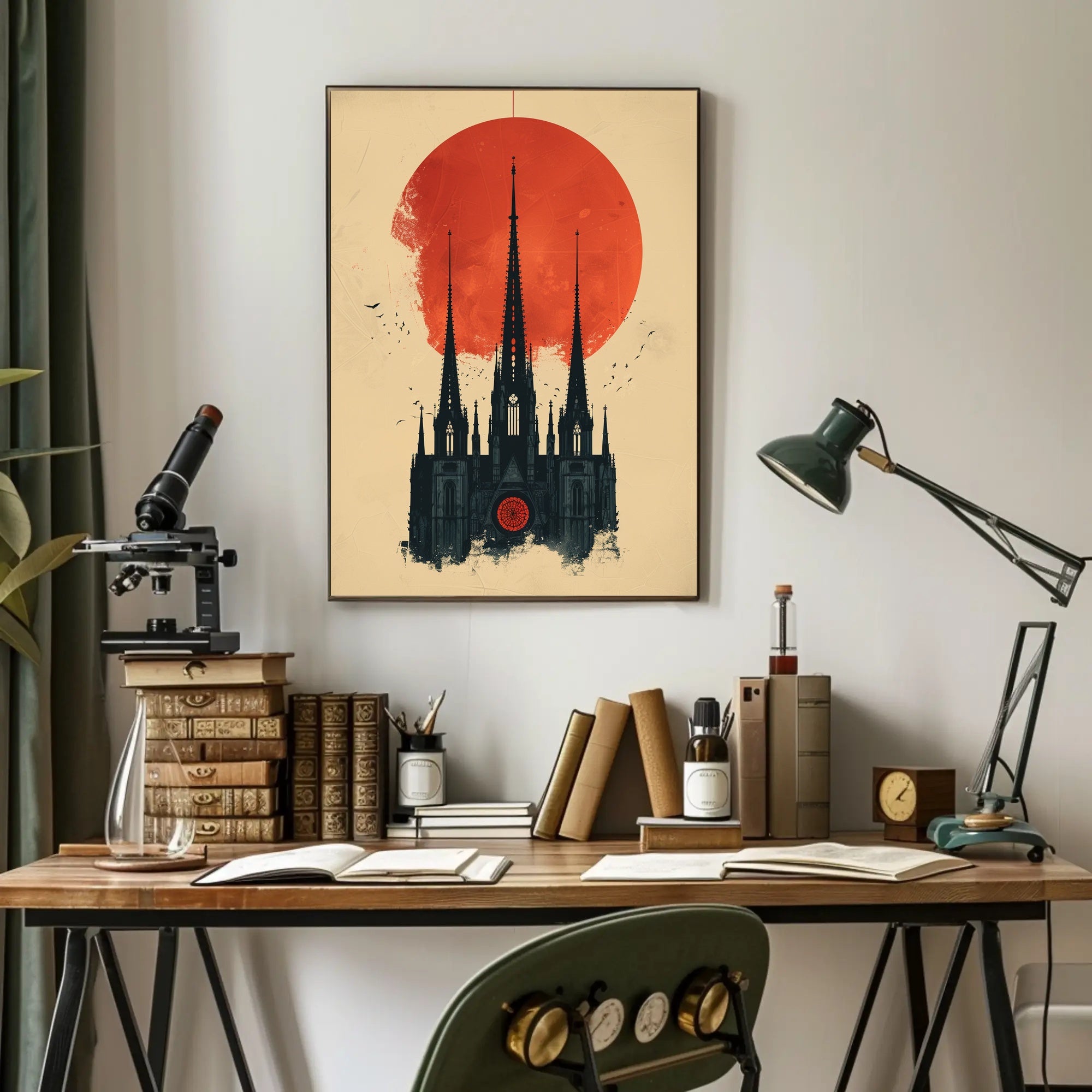 Mystical Owl in Enchanted Forest Art Poster PosterGoat