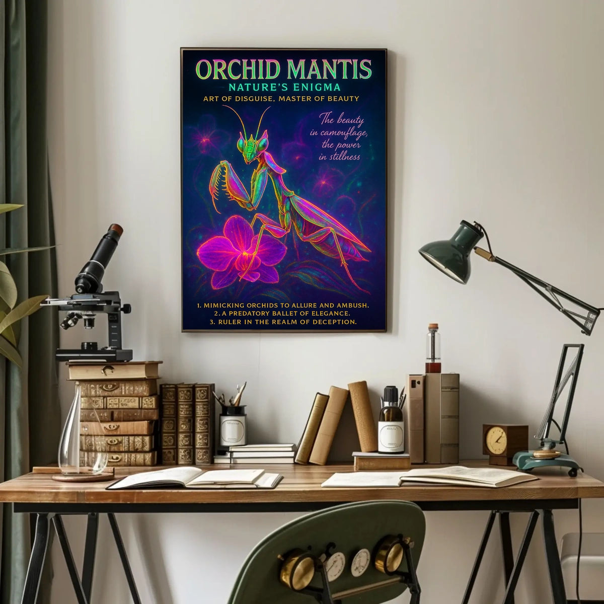 Orchid Mantis Natures Enigma Poster