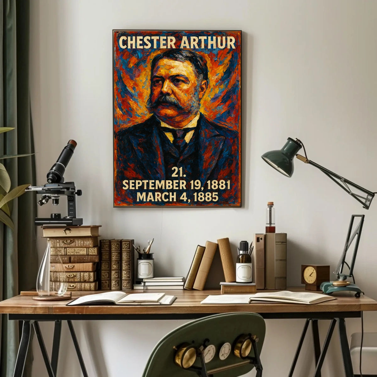 Chester A. Arthur 21st President of the United States Glitch Hop Art Poster