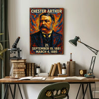 Chester A. Arthur 21st President of the United States Glitch Hop Art Poster