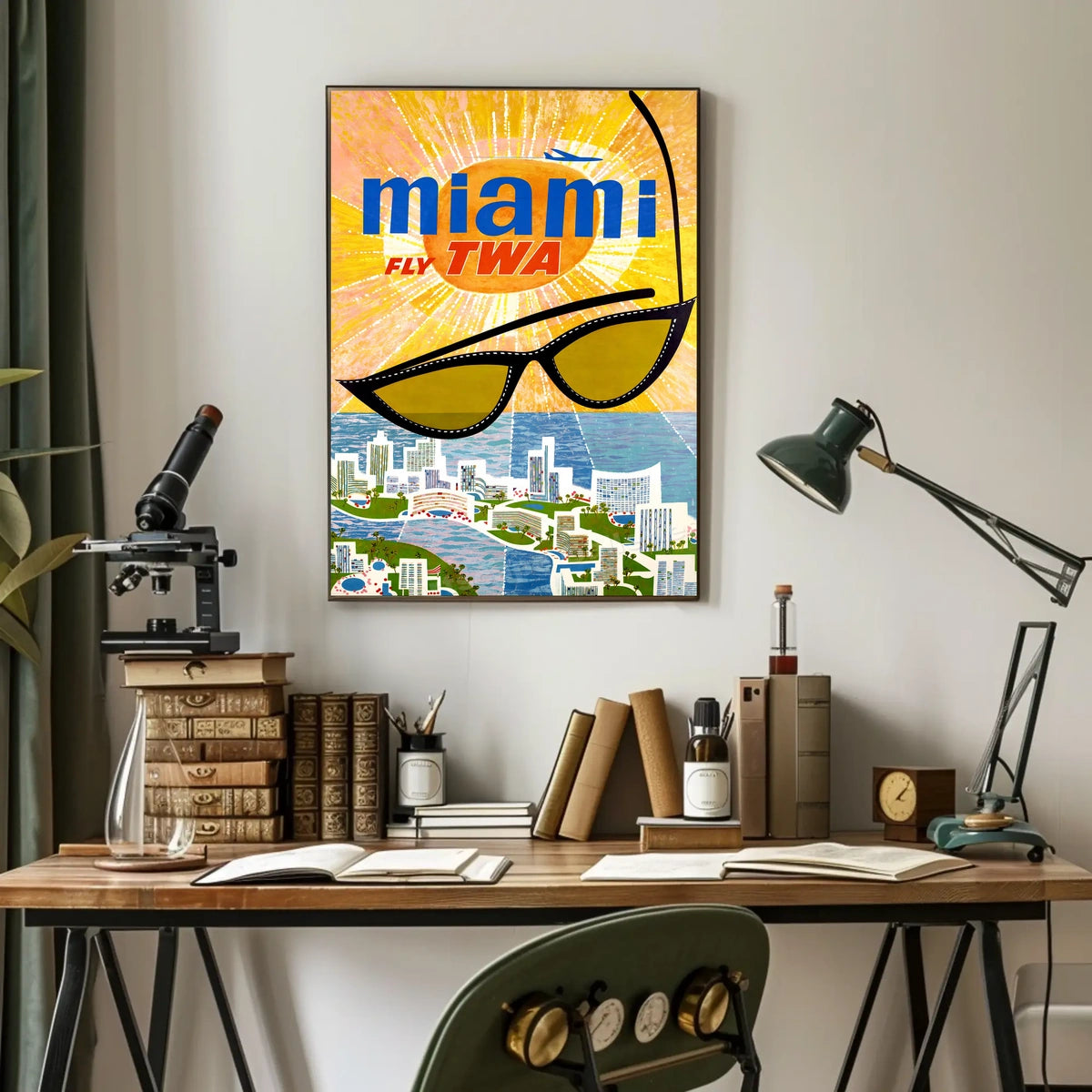 Fly Twa To Miami Poster