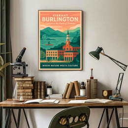 Burlington Vermont Culture and Nature Travel Poster PosterGoat
