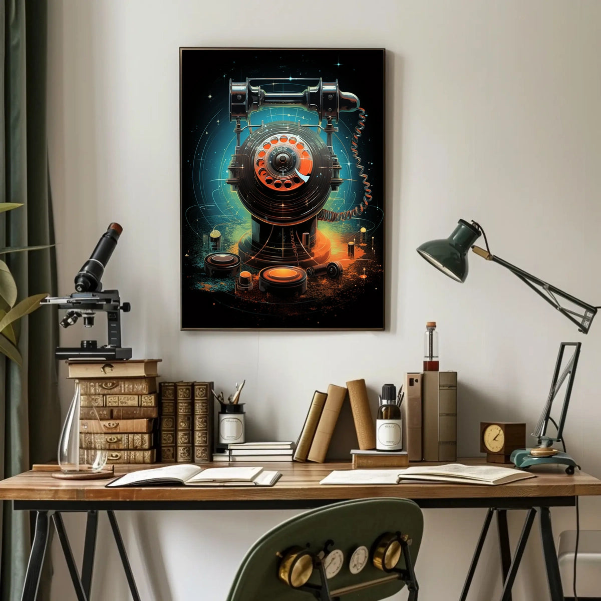 Retro-Futuristic Communication Poster