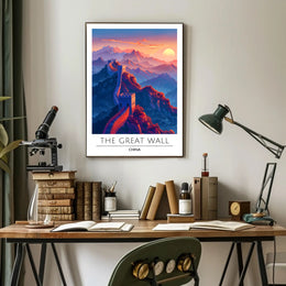 Great Wall of China Majesty Travel Poster
