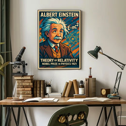 Albert Einstein Relativity Theory Vintage Scientific Educational Wall Art Decor Collectors Poster