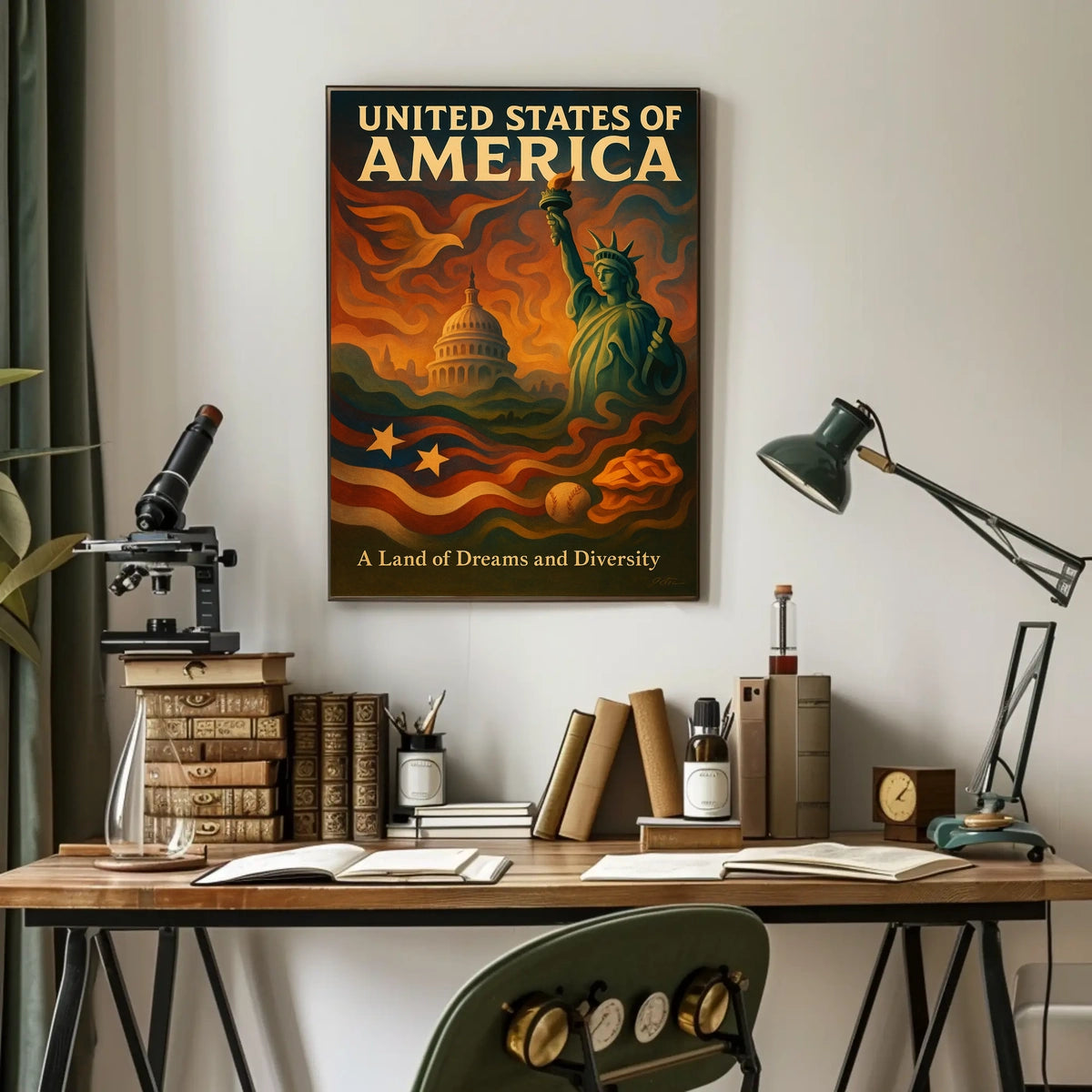 United States Of America A Land Of Poster