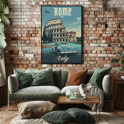 Rome Italy Vintage Travel Poster