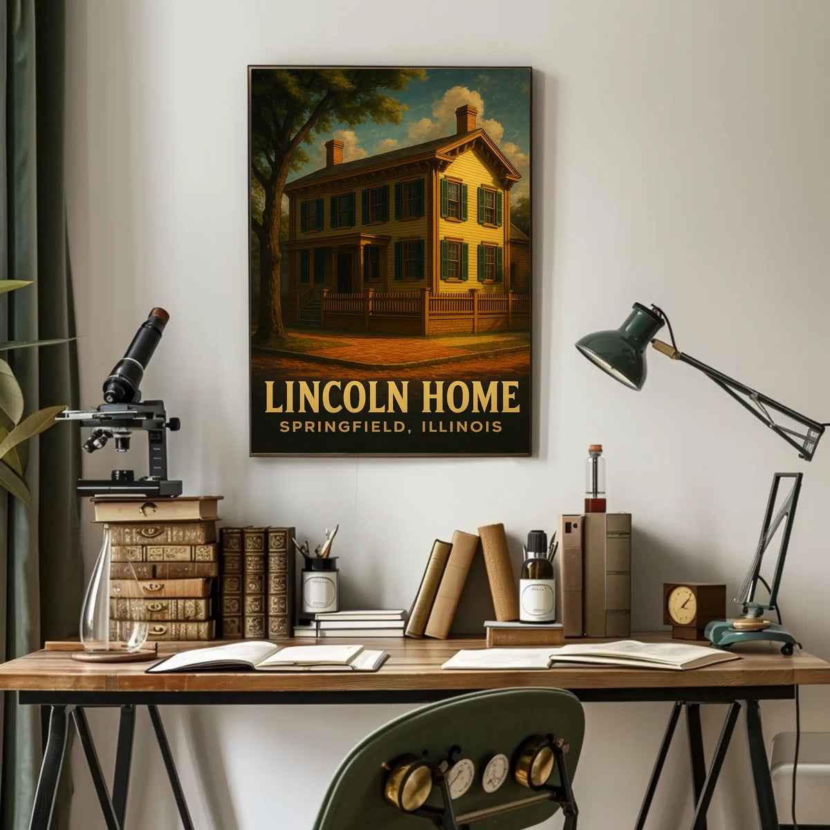 Lincoln Home In Springfield Poster