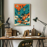 Soccer Celebration With Deer Poster