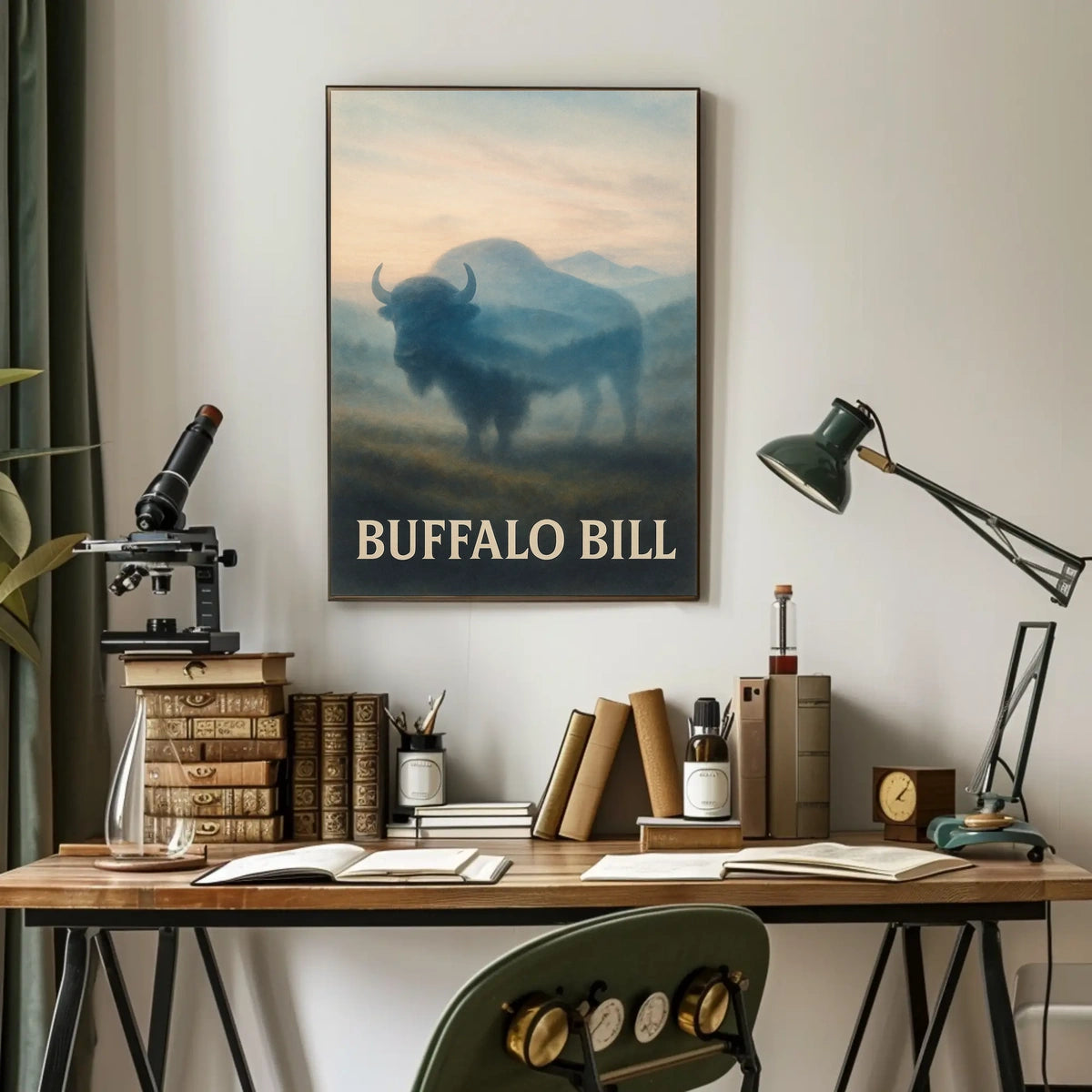 Buffalo Bill Wildlife Illustration Artistry Animal Poster
