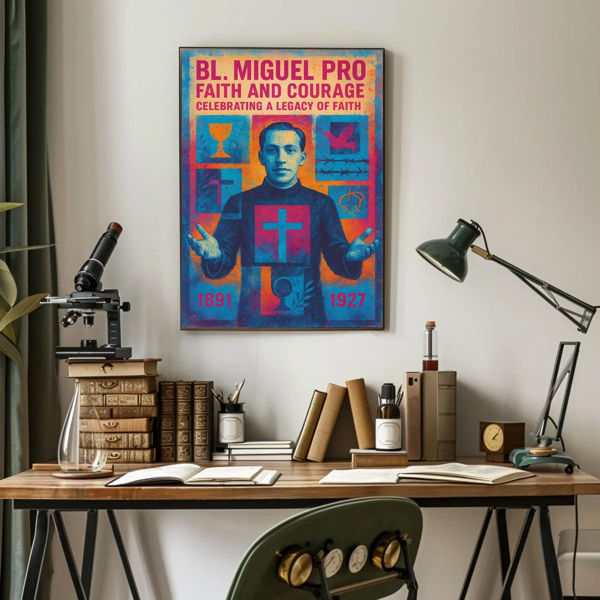 Bl. Miguel Pro Faith And Courage Poster