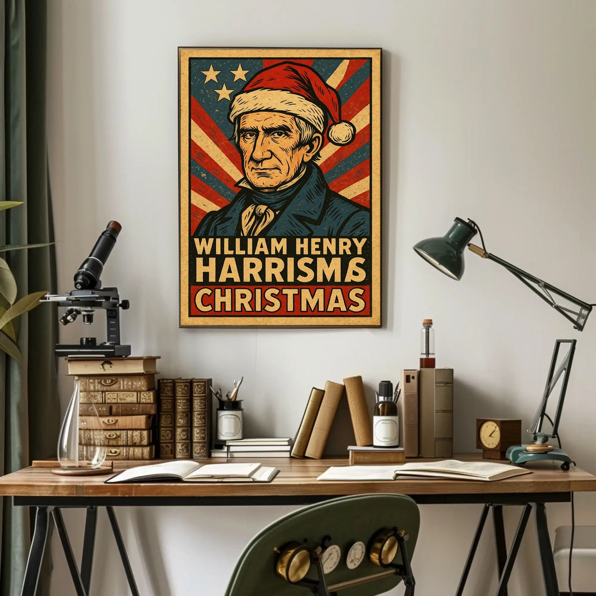 William Henry Harrison Christmas Poster