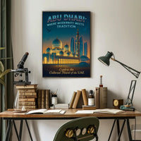 Abu Dhabi Modernity Meets Tradition Travel Poster