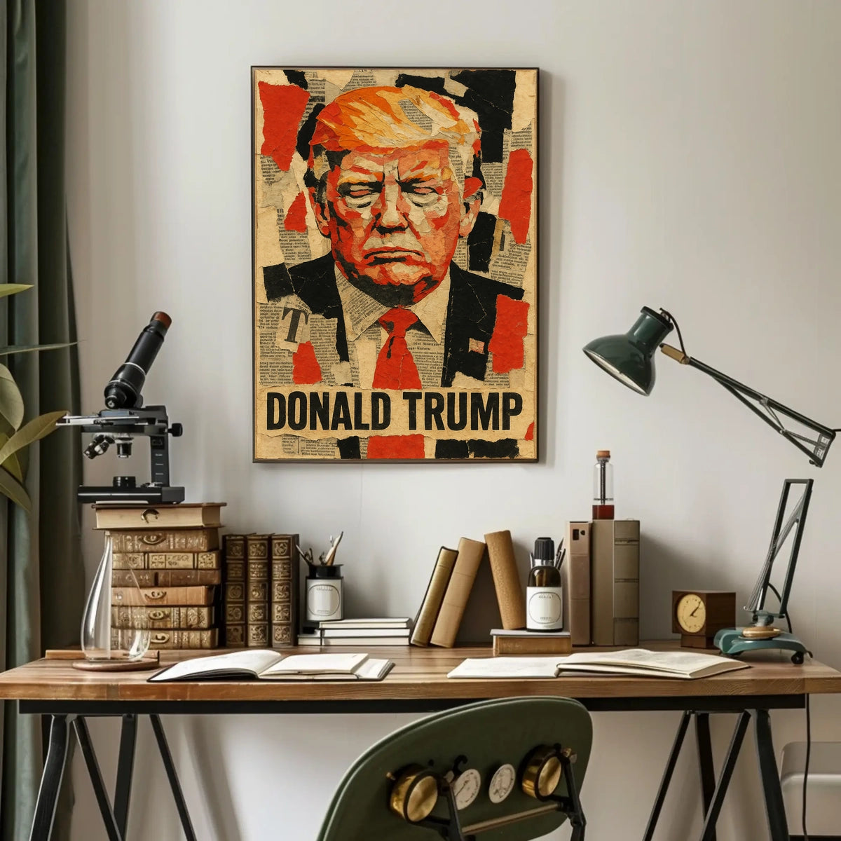 Donald Trump 47th President of the United States Layered paper Collage Poster