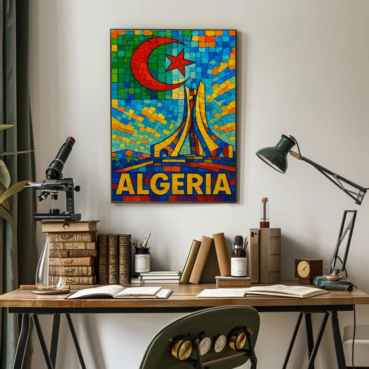 Algeria A Vibrant Mosaic Poster