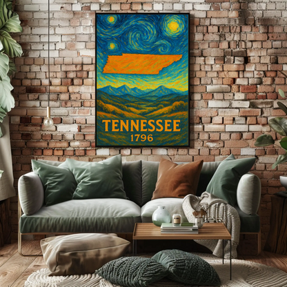 Tennessee Starry Night Poster