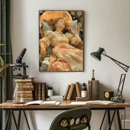 Vintage Car and Futuristic Architecture Art Poster