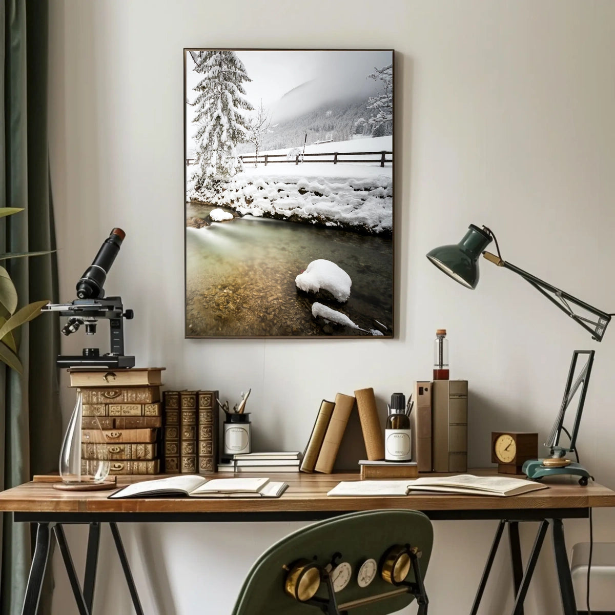 Serene Winter Landscape Tranquility National Park Poster